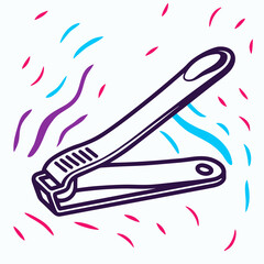 Stylish Nail Clipper Illustration, Manicure Tool Graphic