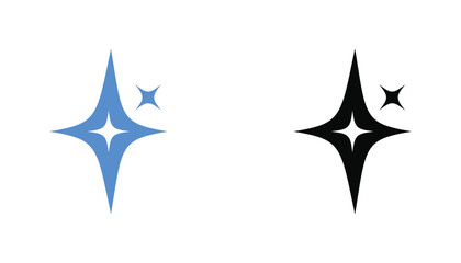 Blue AI Star Sparkle Symbol for Tech Innovation