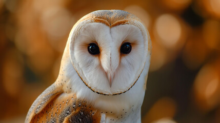 common barn owl ( Tyto albahead ) close up,NightWingsInsight, GhostOwlFocus, SilentRaptorLook, CloseFeatherScene