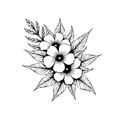 Elegant floral arrangement: a delicate botanical illustration capturing the timeless beauty of nature's artistry with flowing line