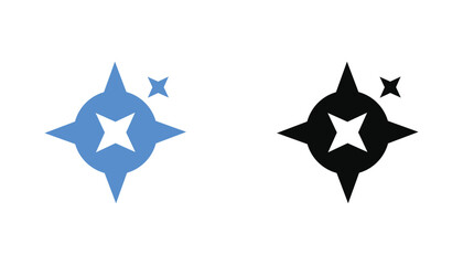 AI Generative Sparkle Star Logo Icon Vector