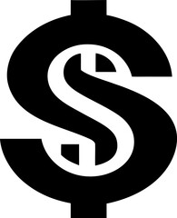 Monochrome US Dollar Sign Graphic
