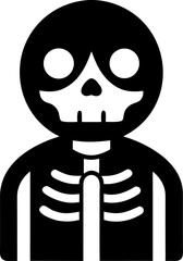 Human Skeleton Anatomy Icon Black and White
