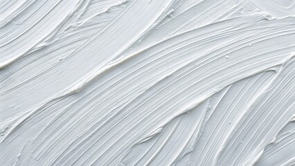 Obraz premium Abstract White Paint Texture: Elegant Swirls and Brushstrokes, Serene Minimalist Background