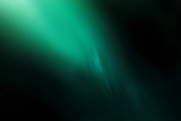 Fototapeta premium Abstract emerald green light streaks with dark background