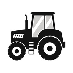 Fototapeta premium Modern enclosed cab tractor vector illustration on white background 