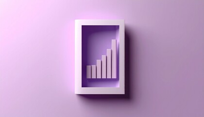 Obraz premium A visualization chart inserted into a paper-like card