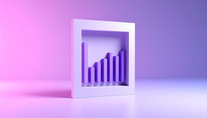 Obraz premium A visualization chart inserted into a paper-like card