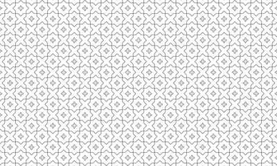 アンティーク風のラフな線の十字花刺し模様