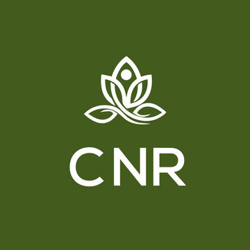 CNR logo design on white  background.