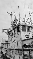 Vintage Fishing Boat in Black & White
A black and white portrait of a vintage Icelandic fishing...