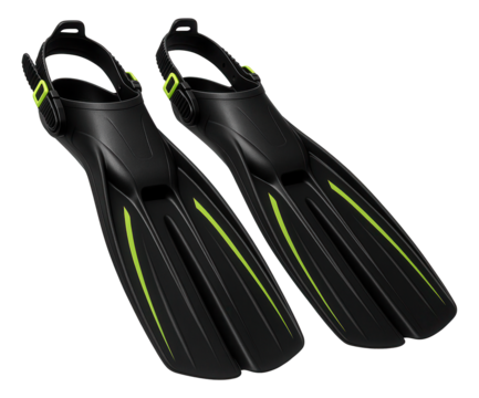 Open-heel fins with a channel thrust technology for swift underwater movement