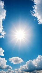 Warm Sunny Day with Soft Clouds