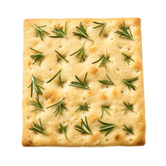 Focaccia Bread with Herbs, Cut Out
