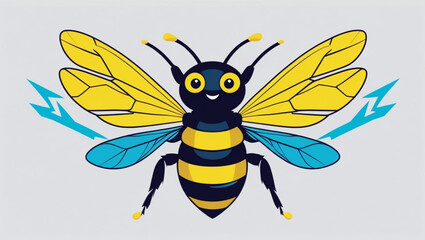  Cheerful Electric Bee Mascot
