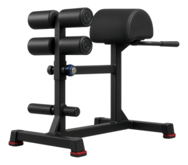 Glute ham developer with foot rollers and adjustable ankle pads for posterior chain strengthening