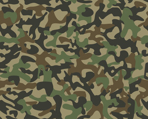 Fototapeta premium Camouflage pattern background seamless vector illustration