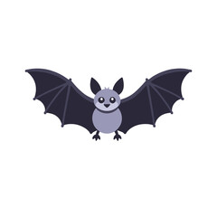 Cute Cartoon Bat Illustration- Halloween Bat Graphic Design- Spooky and Adorable Bat Clipart for Halloween Decor- Funny Bat Cartoon Image- Vector Bat Illustration