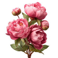 Pink Peonies Bouquet Dark Background Floral Beauty © MdOmar