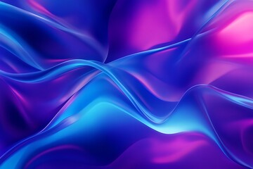 Naklejka premium Abstract flowing waves of vibrant blue and magenta light