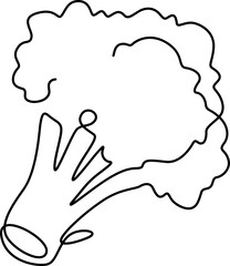 broccoli line art logo one line