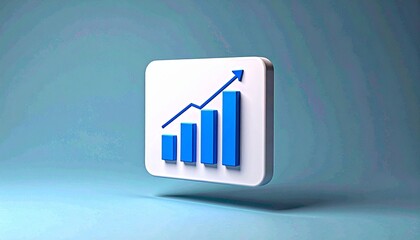 A bar graph jumping over a rotating spreadsheet icon