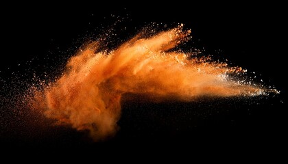 orange powder explosion abstract
