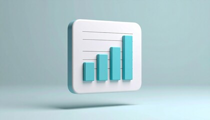 A bar graph jumping over a rotating spreadsheet icon