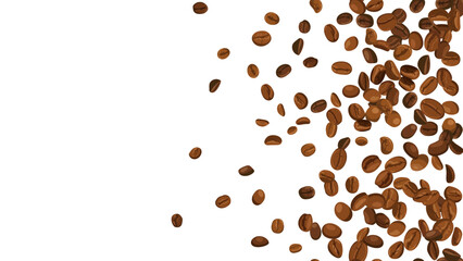 Frame design, background banner cafe with coffee beans vector illustration. space for text