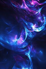 Obraz premium Abstract swirling blue and pink nebula with glowing light trails