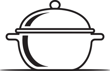 Black cooking pot with lid and handles kitchen