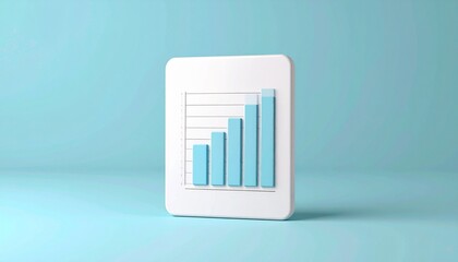 Obraz premium A bar graph jumping over a rotating spreadsheet icon