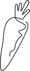 carrot line art logo one line