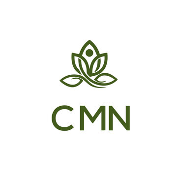 CMN logo design on white  background.