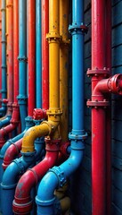 Vibrant Abstract Pipes Colorful Industrial Background for Websites, Presentations & Creative Projects. Bold Textures, Unique Patterns, Perfect for Modern Designs.