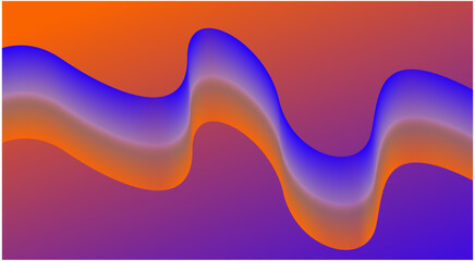 Abstract Blend Wavy Gradient Curved Background Design Vector Illustration