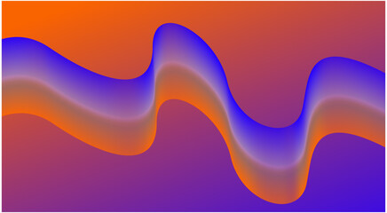 Abstract Blend Wavy Gradient Curved Background Design Vector Illustration