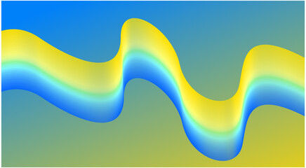 Abstract Blend Wavy Curved Background Multicolor Design Vector Illustration