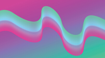 Abstract Blend Wavy Curved Background Multicolor Gradient Design Vector Illustration