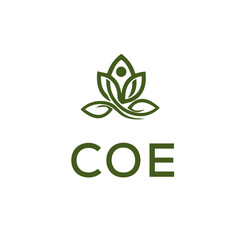 COE Letter Initial Logo Design Template Vector Illustration