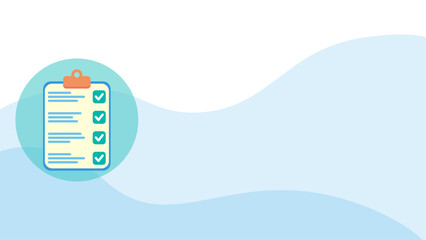 Completed note data, good data of finance and progress. Background with place for text. Vector illustrations in flat design style