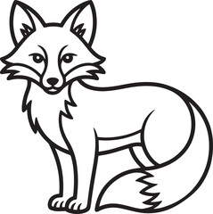 Stylized fox illustration animal mammal