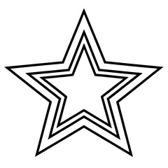 Fototapeta premium Simple Education Star Outline
