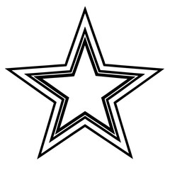 Fototapeta premium Simple Education Star Outline