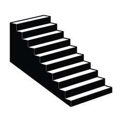 white stairs with white background.