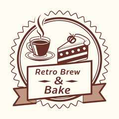 retro coffee and bakery shop logo set vector design.