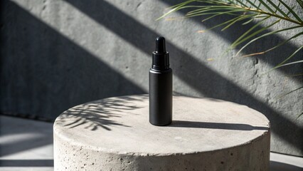 Slate Elevation: Black Serum Tube on Concrete Plinth