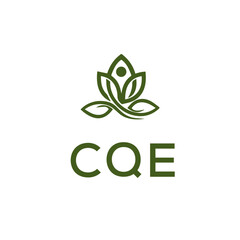 CQE Letter Initial Logo Design Template Vector Illustration