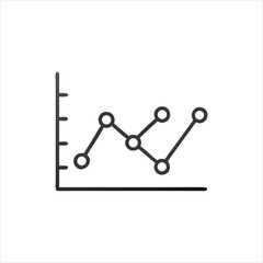 Simple line graph with connected dots showing fluctuating data trends