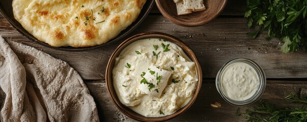 Traditional Slovak Cheese Dish with Rolled Pancakes.